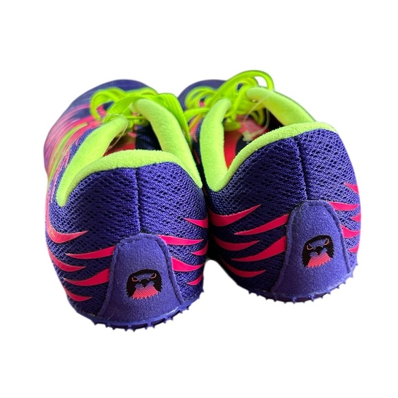 NWOT New Balance Spiked Track Running Shoes - Purple, Pink and Neon Green Size 9 - Picture 4 of 7